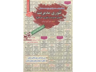 استخدامی تئوری مدیریت(اصول مدیریت و تئوری سازمان) آرش اپرناک انتشارات سامان سنجش 1404